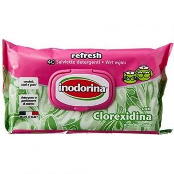 Inodorina Toallitas Desinfectantes para Perros y Gatos Refresh Clorhexidina
