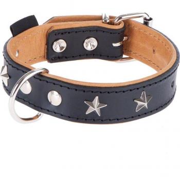 Collar de cuero Heim Stars para perros - Talla 60: 45-55 cm perímetro de cuello
