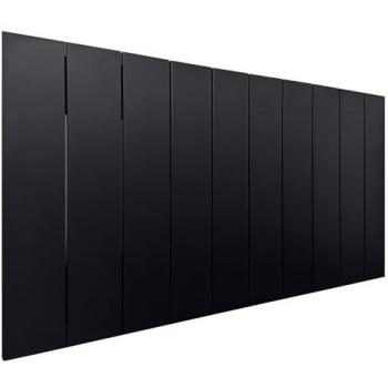 Cabecero de Madera Reciclada DM Estilo Palet Vertical 90cm con Herrajes Incluidos - Negro Sólido
