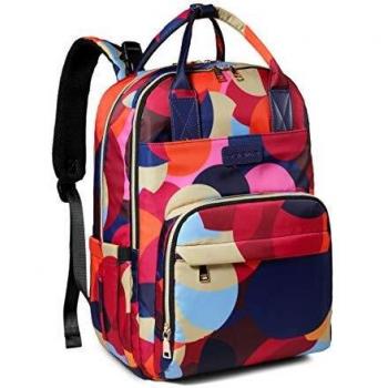 Mochila con bolsa de pañales, mochila floral para bebé Bolsa de maternidad para hospital extra grande Bolsa multifunción para cambiar pañales para mamá con bolsa seca y húmeda.