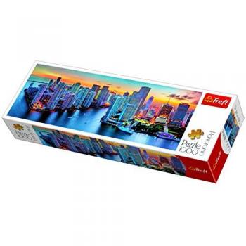 Puzzle Panorama Atardecer de Miami 1000 piezas