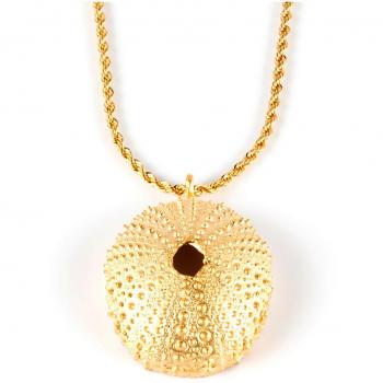 Collar Mujer Shabama Trenc Top Latón Bañado en Flash Dorado 45 cm, Oro Brillo