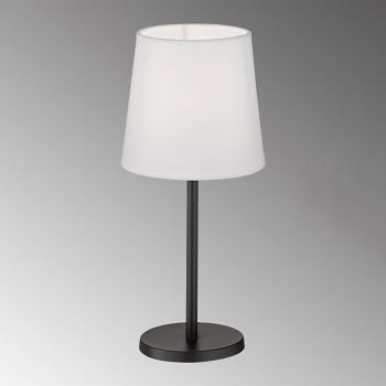 Lámpara de mesa Eve con pantalla de tela, negro/blanco, E14, diseño moderno