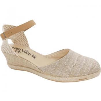 Esparteñas de Cuña Primaverales Mediterránea 233 Hechas a Mano Taupe