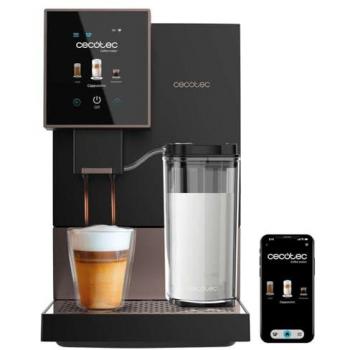 Cecotec Cremmaet Compactccino Connected Black Rose - Cafetera Superautomática Compacta 1350W, 19 Bares, Pantalla TFT, Wifi, Molinillo, Tanque de Leche 400ml y Cap
