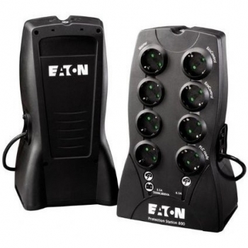 Eaton 61062 - Sistema de Alimentación Ininterrumpida (UPS) Protection Station 650 USB DIN con 8 Salidas AC, 650 VA