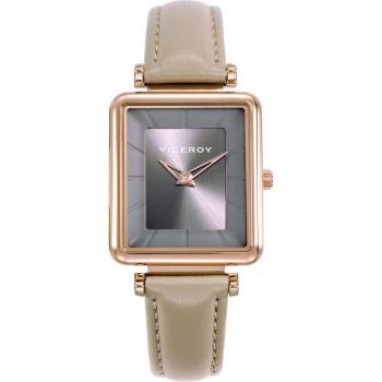 Reloj Viceroy Chic de Mujer con Caja de Acero IP Rosa y Correa de Piel Beige