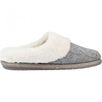 Toni Pons Zapatillas de casa cerradas de mujer DELI-SC de tejido con pelo en color gris