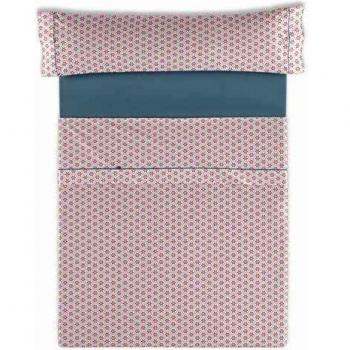 ESTELIA - Juego de sábanas More Color Coral - Cama de 150