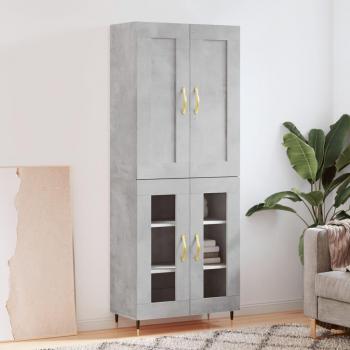 Armario de hormigón gris 69,5x34x180 cm madera multicapa Vidaxl
