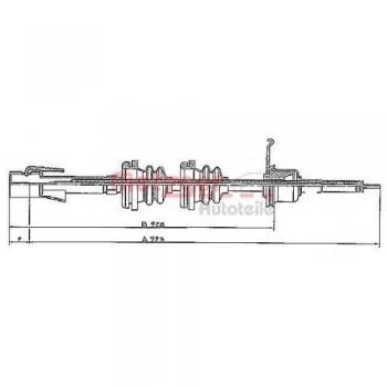 Cable del velocímetro Metzger S 31024 para VW Golf 2