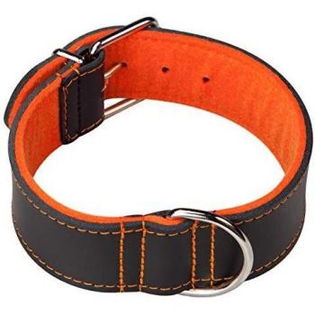 Arppe 1948014506 Collar Cuero Superfelt Choppers, Negro y Naranja