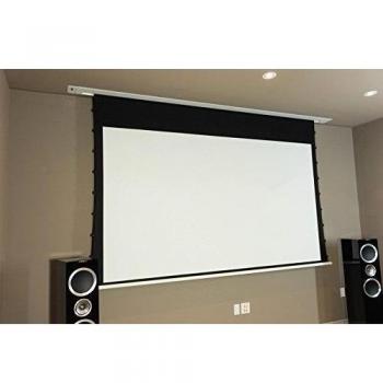 HiViLux - Techo Empotrable Tension Motor Lienzo UHD 4 K/3d/Full HD/ganancia 1.0, tela blanca profesional cine pantalla/solo 13 cm empotrable Altura/con mando a distancia