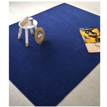 Alfombra infantil pailletada azul marino 145x200 cm