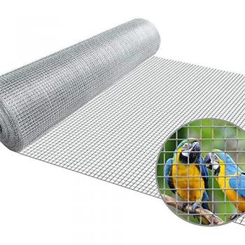 Malla Metálica Galvanizada Antitorsión 0.5mm x 10m Cuadro 6mm para Cercados de Animales y Protección de Huertos