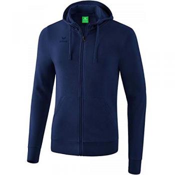 Erima Basic Zip-Up Hoodie with Hood - Unisex, Blue, Size XL