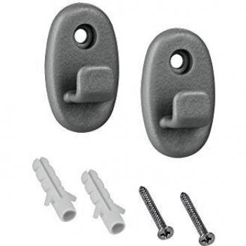 Metaltex Ganchos para ordenación de baño, Gris Metalizado, Estandar