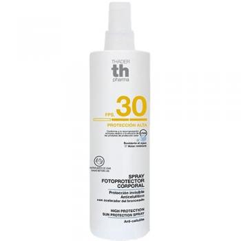 Thader Pharma Fotoprotector Corporal en Spray Líquido Anticelulítico FPS 30, 200 ml