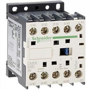Schneider Electric CA3KN40BD Relé de Control TeSys CA3-K, 4 NA, Instantáneo, 10 A, 24 V CC