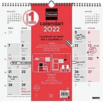 Finocam - Calendario 2022 L - 340x320 mm Neutro de Pared para Escribir Catalán