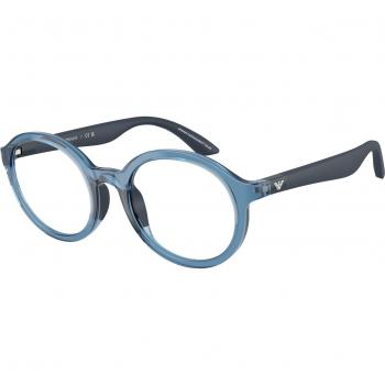 Emporio Armani EK3005 Kids Blue Transparent Round Prescription Eyeglasses 46mm