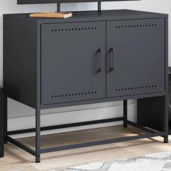 Mueble para TV de acero gris antracita 68,5x39x60,5 cm