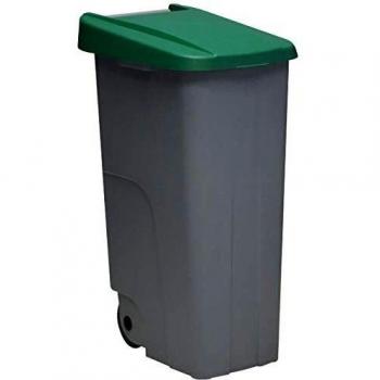 Denox DEN026 Contenedor Reciclo 85 litros Cerrado, Verde, 420x570x760 mm