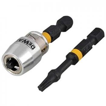 Dewalt DT70537T-QZ PuntasT20 x 2 50 mm adaptador magnético con bloqueo, Multicolor