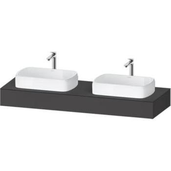 Consola Duravit Qatego, 1600x550x170mm, recortable izquierda y derecha, color grafito mate