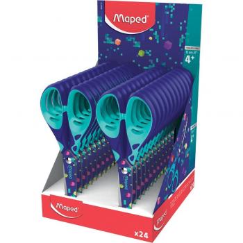 Tijeras escolares Maped Pixel Party 13 cm redondas para manualidades