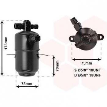 Filtro deshidratante de aire acondicionado VAN WEZEL 3000D374