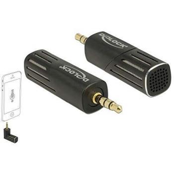 Micrófono Unidireccional DeLOCK 65894 para Smartphone y Tablet, -38 dB, 50-16000 Hz, 2200 ohmios, Conector Jack de 3.5 mm Ángulo Ajustable