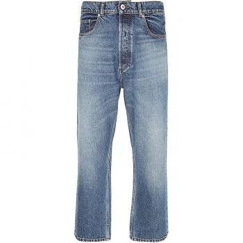 JW Anderson Men's Blue Straight Fit 7/8 Cropped Jeans Size W34