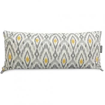 Cojín para palets de exterior Étnico Mostaza/Gris Naylim HAPPERS - Cómodo, ligero y resistente, impermeable, dimensiones 120x45x25