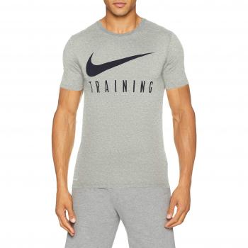 Nike Dry Train Camiseta, Hombre, Dark Grey Heather/Obsidian, Large