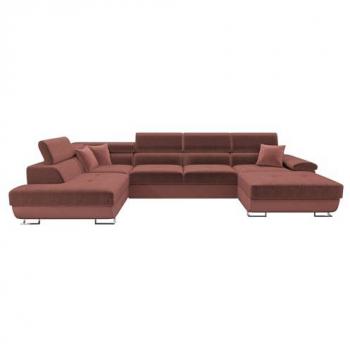 Sofá rinconero Comfivo 241 Premium con función de descanso y caja de ropa de cama, U-Form, 345x202x71cm