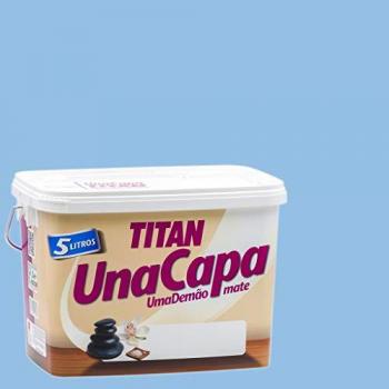 Pintura Plástica Mate Una Capa 5 L Azul Titan