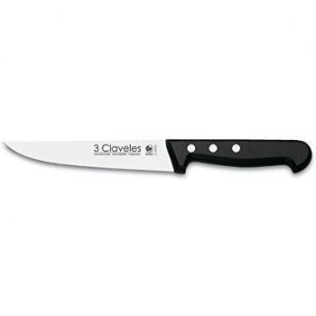 Cuchillo Profesional de Cocina 3 Claveles, Acero Inoxidable con Mango Polioximetileno, 15.5cm - Caja de 6 Unidades