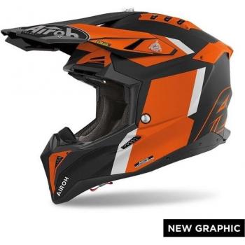 Casco de motocross Airoh Aviator 3 Glory Naranja Mate XS