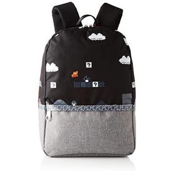 Difuzed Nintendo-Super Mario 8bit Placed Print Backpack, Mochila Bros para Hombre, Black, Talla única