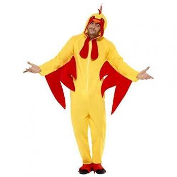 Smiffy'S 27857L Traje Pollo Todo En Uno Con Capucha, Amarillo, L - Tamaño 42-44