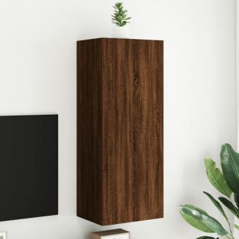 Mueble para TV de pared de madera multicapa de Roble Marrón 40,5x30x102cm