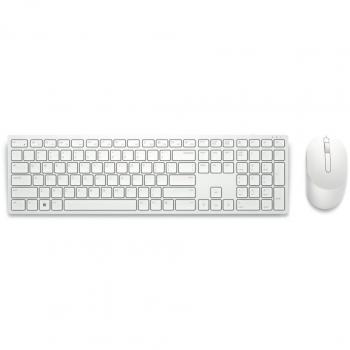 Dell KM5221W Pro - Conjunto de teclado y ratón inalámbricos QWERTY en ruso, color blanco, 2.4 GHz