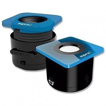 Approx Go&Play - Altavoz portátil de 3W, Negro y azul