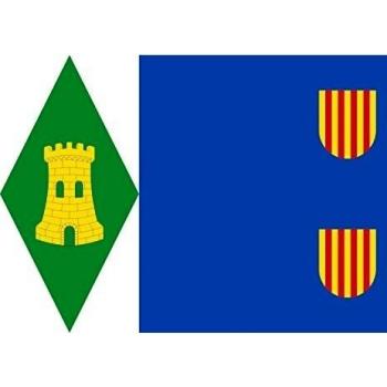 DIPLOMAT-FLAGS Torrijo del Campo De paño Azul Bandera | Bandera Paisaje | 0.06m² | 20x30cm Banderas de Coche