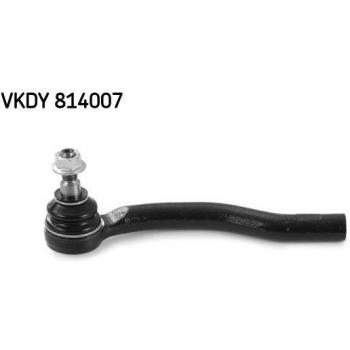 Rótula de dirección SKF VKDY 814007 con rosca derecha, diseño de alta precisión, fabricada en acero forjado, incluye una cubierta de goma para protección contra contaminantes y desgaste, compatible con múltiples modelos de vehículos