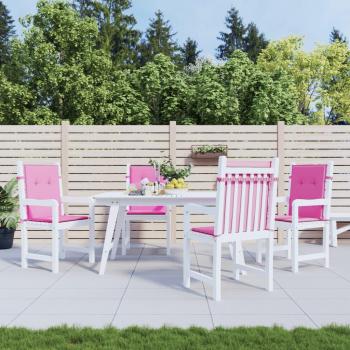 Cojines para silla con respaldo bajo 4 uds tela Color Azul y blanco, Verde y rosa, Blanco y verde, Rosa - Cojín Decorativo de Asiento para muebles de salón