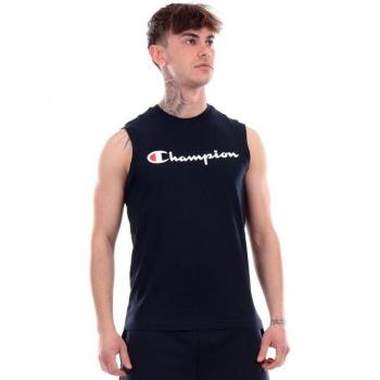 Camiseta Deportiva de Manga Corta Champion Sleeveless Crewneck Hombre Azul Marino