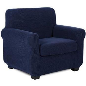 TIANSHU Funda de sillón,2-Piezas Jacquard poliéster Funda de Sofá 1 plazas elasticas Suaves Resistentes