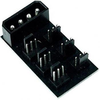 Phobya 4Pin Molex to 6x 3Pin Fan Splitter PCB Cables Fan cables & adptors